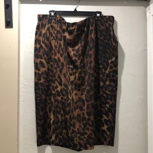 Lane Bryant cheetah leopard animal print skirt 22